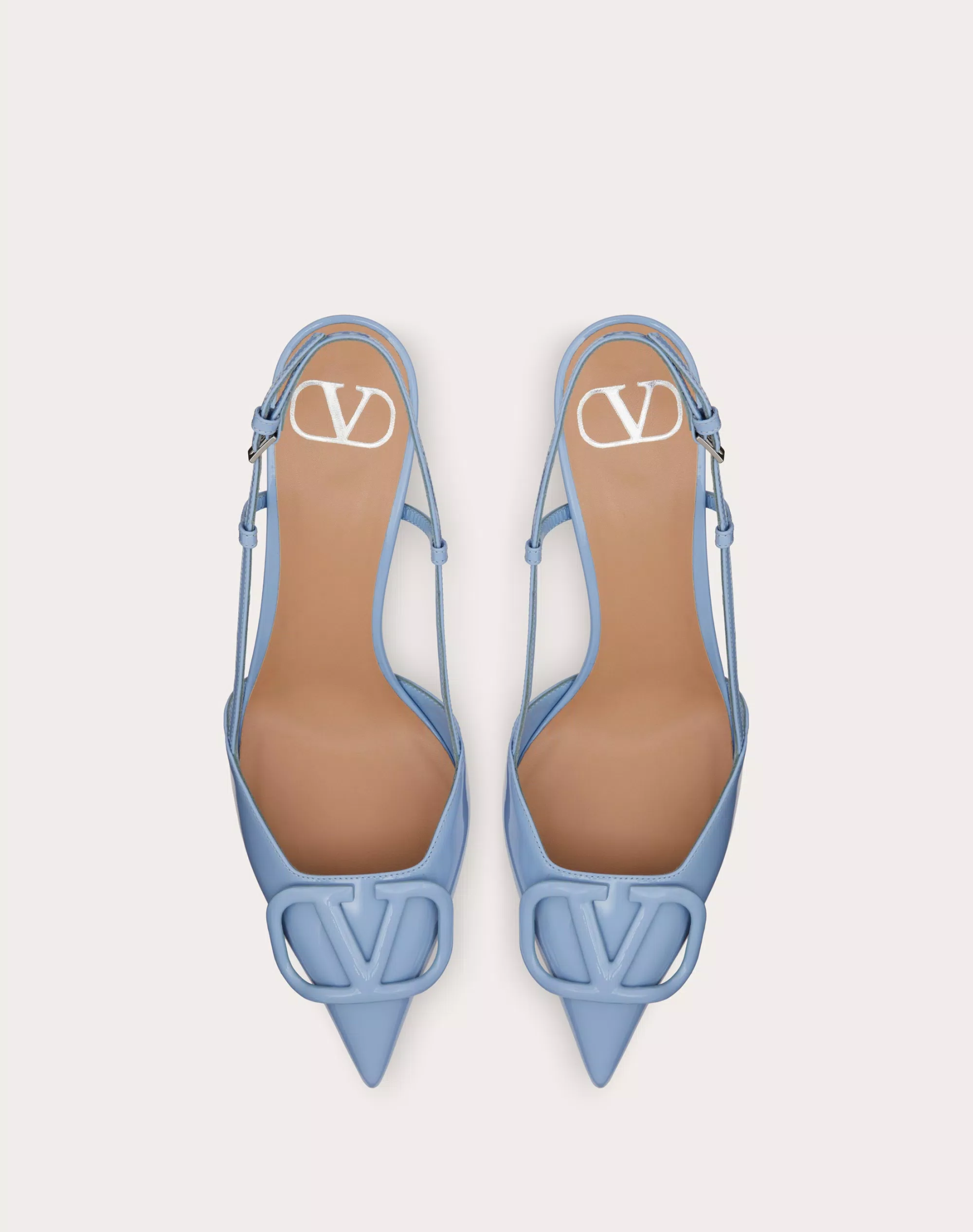 VLOGO SIGNATURE PATENT LEATHER SLINGBACK PUMP 80MM / 3.15 IN.